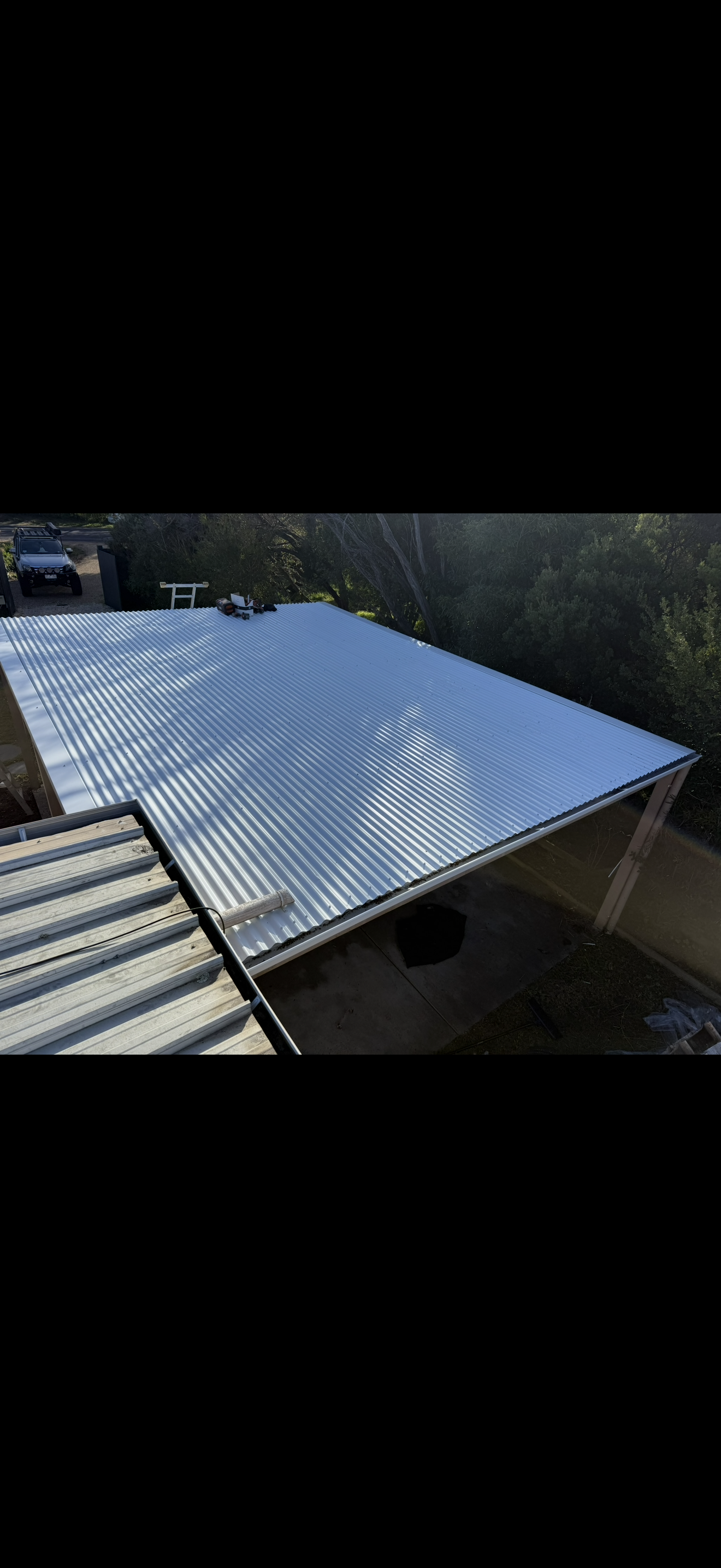 Completed outdoor roof